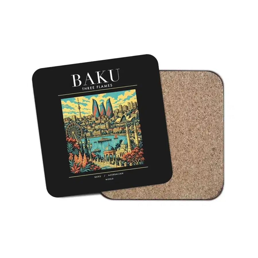 BAKU - Poster - Coaster - Black