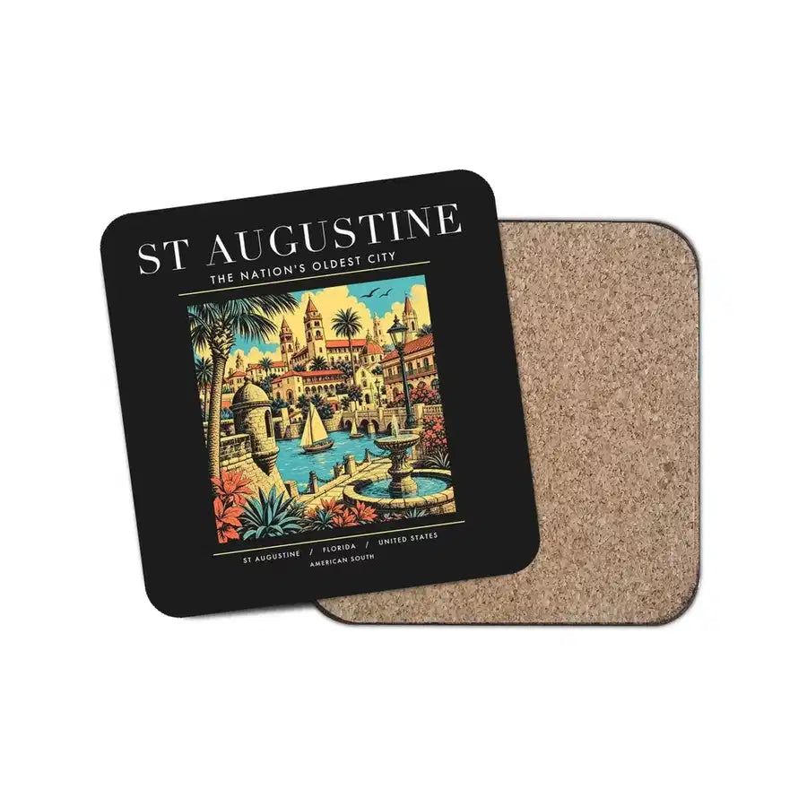 ST AUGUSTINE - Poster - Coaster - Black