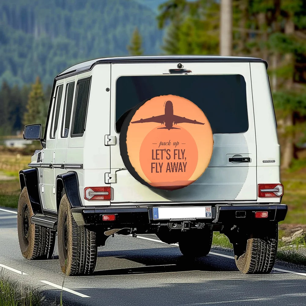 Let's Fly Away Tire Cover