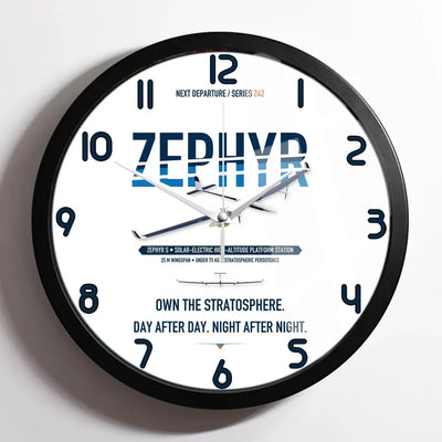 Airbus Zephyr S design on white framed wall clock
