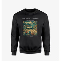 Thumbnail for VINTAGE G4097 - The Highland Strip - Designed Sweatshirts design on black