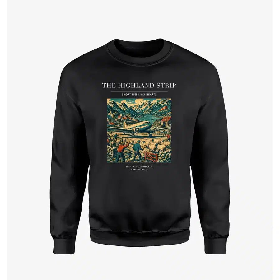 VINTAGE G4097 - The Highland Strip - Designed Sweatshirts design on black