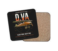 Thumbnail for Albatros D.Va design on black 1 piece coaster
