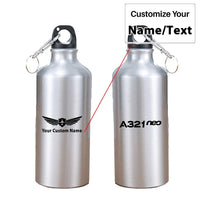 Thumbnail for A321neo & Text aviation design on thermos, vacuum-insulated.