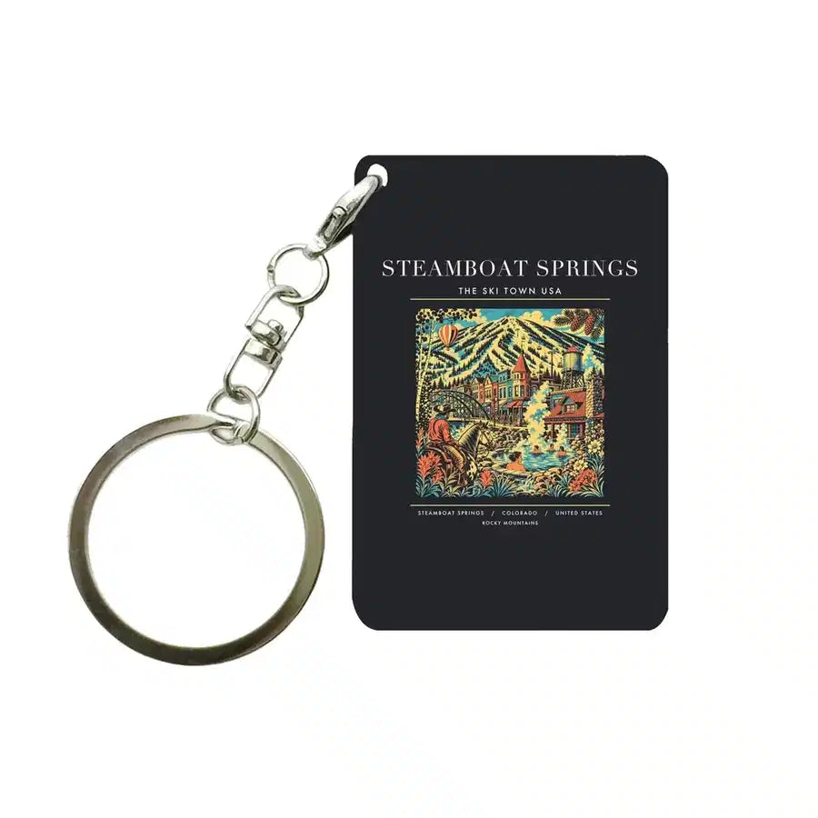 STEAMBOAT SPRINGS - Poster - Key Chain - Black