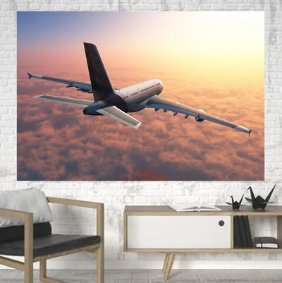 Super Cruising Airbus A380 over Clouds canvas - 1 Piece