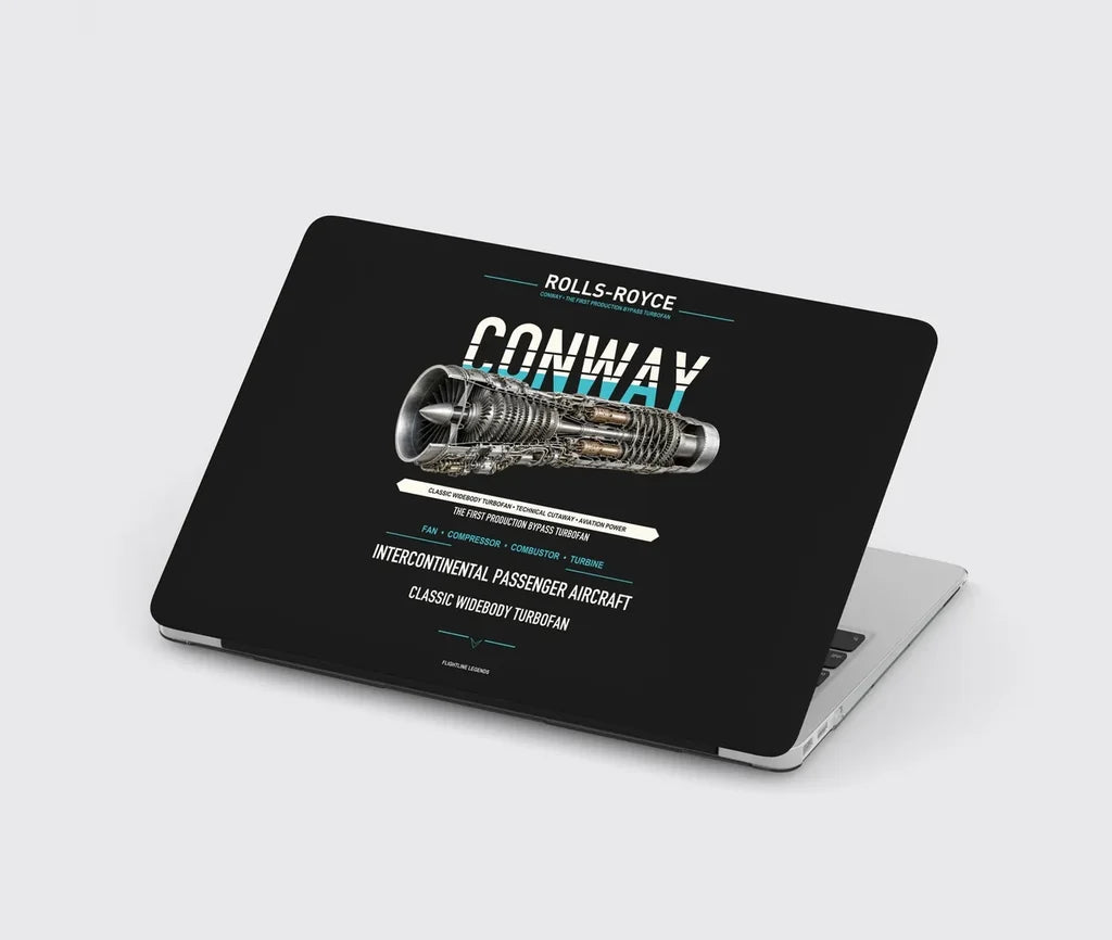 CONWAY design on black MacBook case