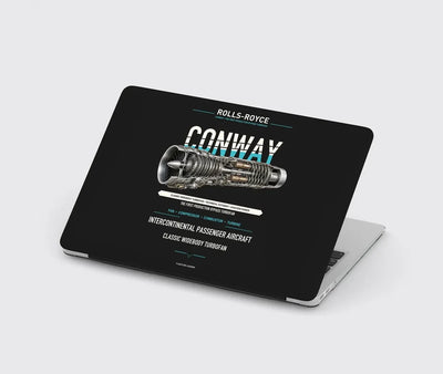 CONWAY design on black MacBook case