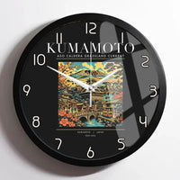 Thumbnail for KUMAMOTO - Poster - Wall Clock Framed - Black