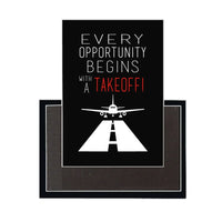Thumbnail for Every Opportunity aviation design magnet in strong neodymium core.