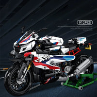 Thumbnail for 912Pcs M1000RR For Building Blocks Motorcycle aviation themed Lego-style model aircraft in ABS plastic.