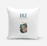 Thumbnail for Ibiza Airport (IBZ) design on white pillow