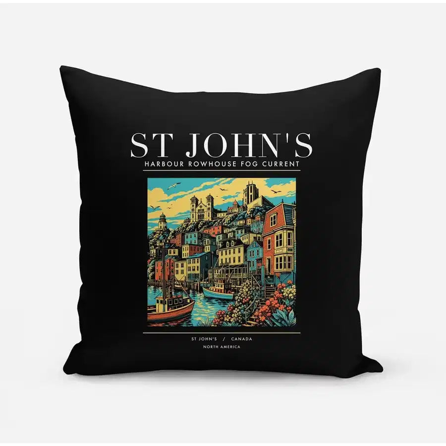 ST JOHN'S - Poster - Pillow - Black