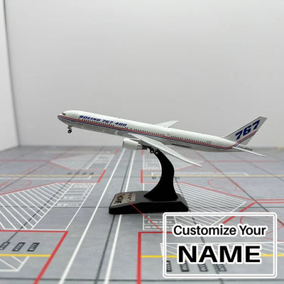 Side view of Boeing Original Paint B767-400ER N77066 Airplane Model (1:400 Scale) aviation 20-30cm scale model aircraft in di.