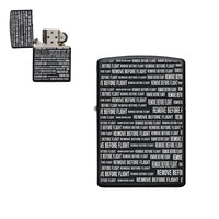 Thumbnail for Remove Before Flight 3-Black aviation metal lighter in premium metal alloy.