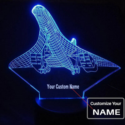Departing Mighty Concorde aviation themed 3D night lamp, premium acrylic with LED.