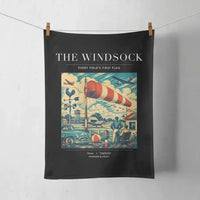 Thumbnail for VINTAGE G4136 - The Windsock - Designed Towels design on black