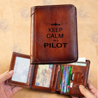 Thumbnail for Pilot (777 Silhouette) aviation leather wallet in leather.