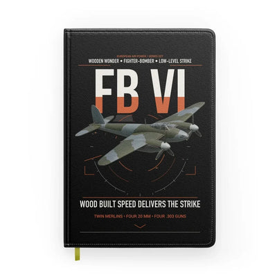 de Havilland Mosquito FB VI design on black notebook