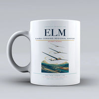 Thumbnail for Elmira Corning Regional Airport (ELM) airport code design on white ceramic mug