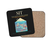 Thumbnail for Sitka Rocky Gutierrez Airport (SIT) design on black 1 piece coaster