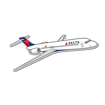 Delta Air Lines Boeing 717 aviation design airplane sticker in weather-resistant vinyl.