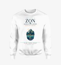 Thumbnail for Queenstown Airport (ZQN) design on white sweatshirt
