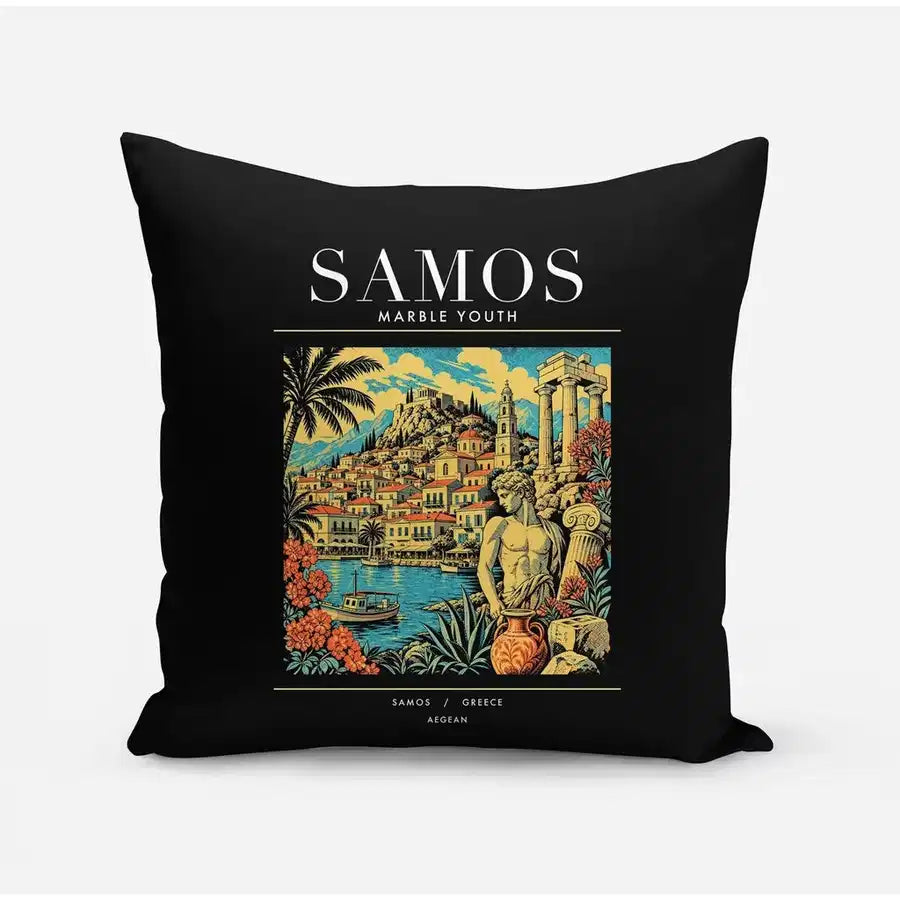 SAMOS - Poster - Pillow - Black