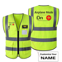 Thumbnail for Airplane Mode On aviation design printed on high-visibility reflective fabric reflective vest.