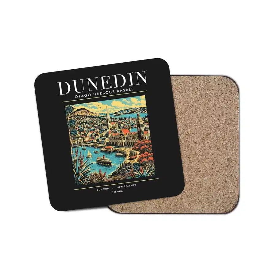 DUNEDIN - Poster - Coaster - Black