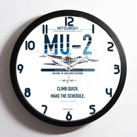 Thumbnail for Mitsubishi MU-2B-60 Marquise design on white framed wall clock