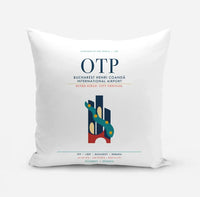 Thumbnail for Bucharest Henri Coandă International Airport (OTP) design on white pillow