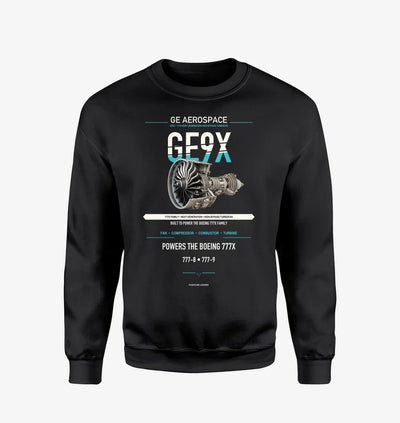 GE9X design on black sweatshirt