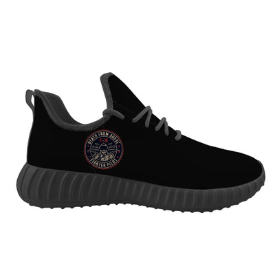 Fighter Jet 16 - Death From Above Sport Sneakers & Shoes (WOMEN) aviation design on breathable mesh with cushioned sole women.