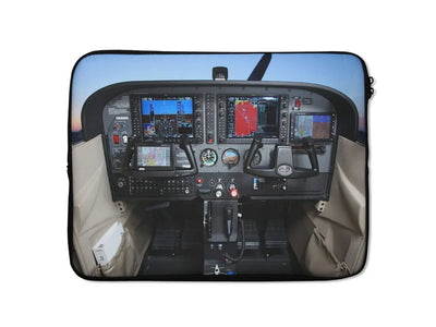 Cessna 172 Cockpit Laptop & aviation themed laptop & tablet case for laptop or tablet.