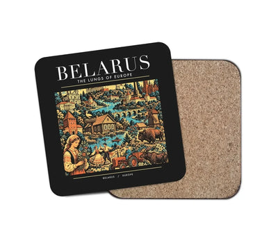 BELARUS - Poster - Coaster - Black