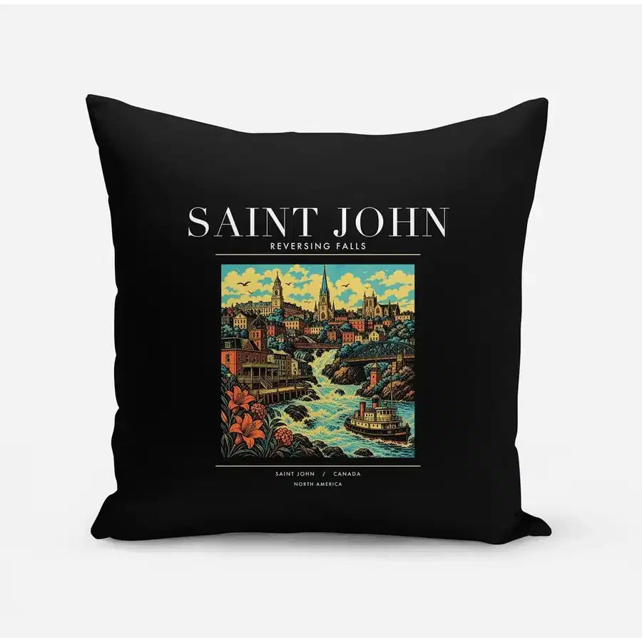 SAINT JOHN - Poster - Pillow - Black