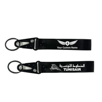 Thumbnail for Tunisair aviation hawk-shaped key chain, durable metal alloy.