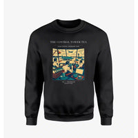 Thumbnail for VINTAGE G4375 - The Control Tower Tea - Designed Sweatshirts design on black