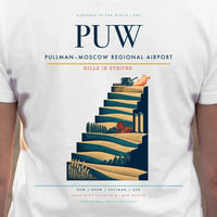Thumbnail for Pullman–Moscow Regional Airport (PUW) double-side t-shirt design close-up cover