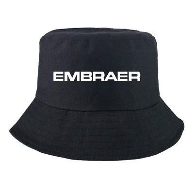 Embraer & Text Summer aviation embroidery on breathable cotton summer hat.