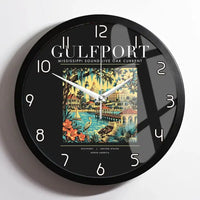 Thumbnail for GULFPORT - Poster - Wall Clock Framed - Black
