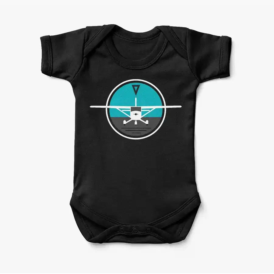 Cessna & Gyro aviation print on kids gentle cotton bodysuit.