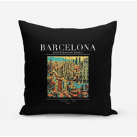 Thumbnail for BARCELONA - Poster - Pillow - Black