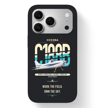 Cessna A188B AgTruck design on black magsafe iphone case, for iPhone 17 Pro