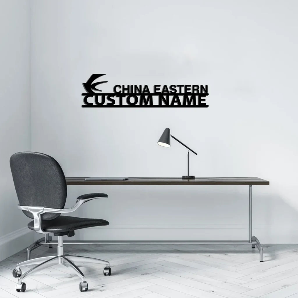 China Eastern Airlines aviation design on durable metal with painted finish metal wall sign.