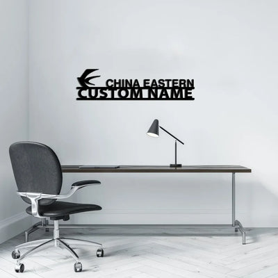 China Eastern Airlines aviation design on durable metal with painted finish metal wall sign.