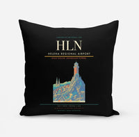 Thumbnail for Helena Regional Airport (HLN) design on black pillow