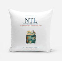 Thumbnail for Newcastle Airport (NTL) design on white pillow