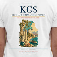 Thumbnail for Kos Island International Airport (KGS) double-side t-shirt design close-up cover